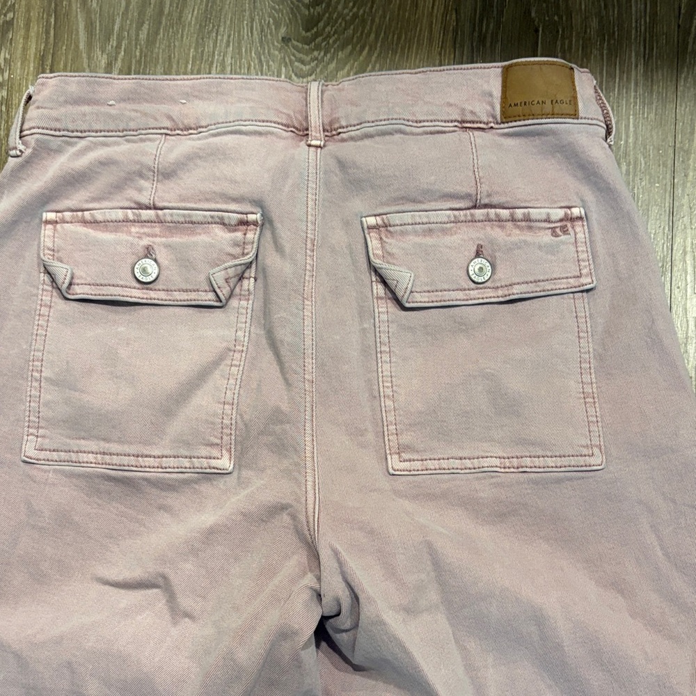 American Eagle Outfitters Wide Leg Jeans in Light Pink - Picture 5 of 5